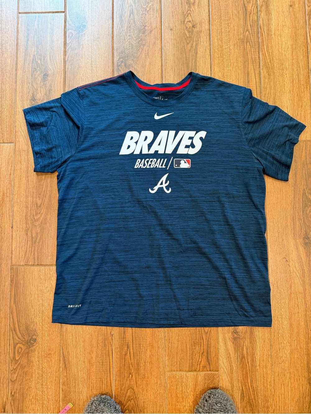 Nike Atlanta Braves Navy Short Sleeve Baseball Tee / men’s xxl
